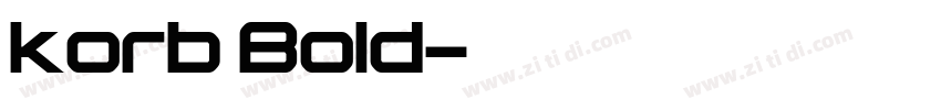 korb Bold字体转换